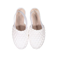 Papanatas White Braided Elastic Slipper
