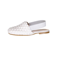 Papanatas White Braided Elastic Slipper