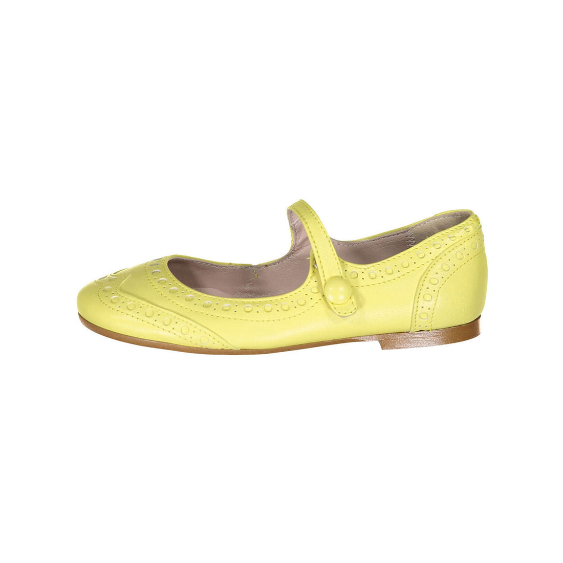 Papanatas Sunshine Leather Wingtip Mary Janes