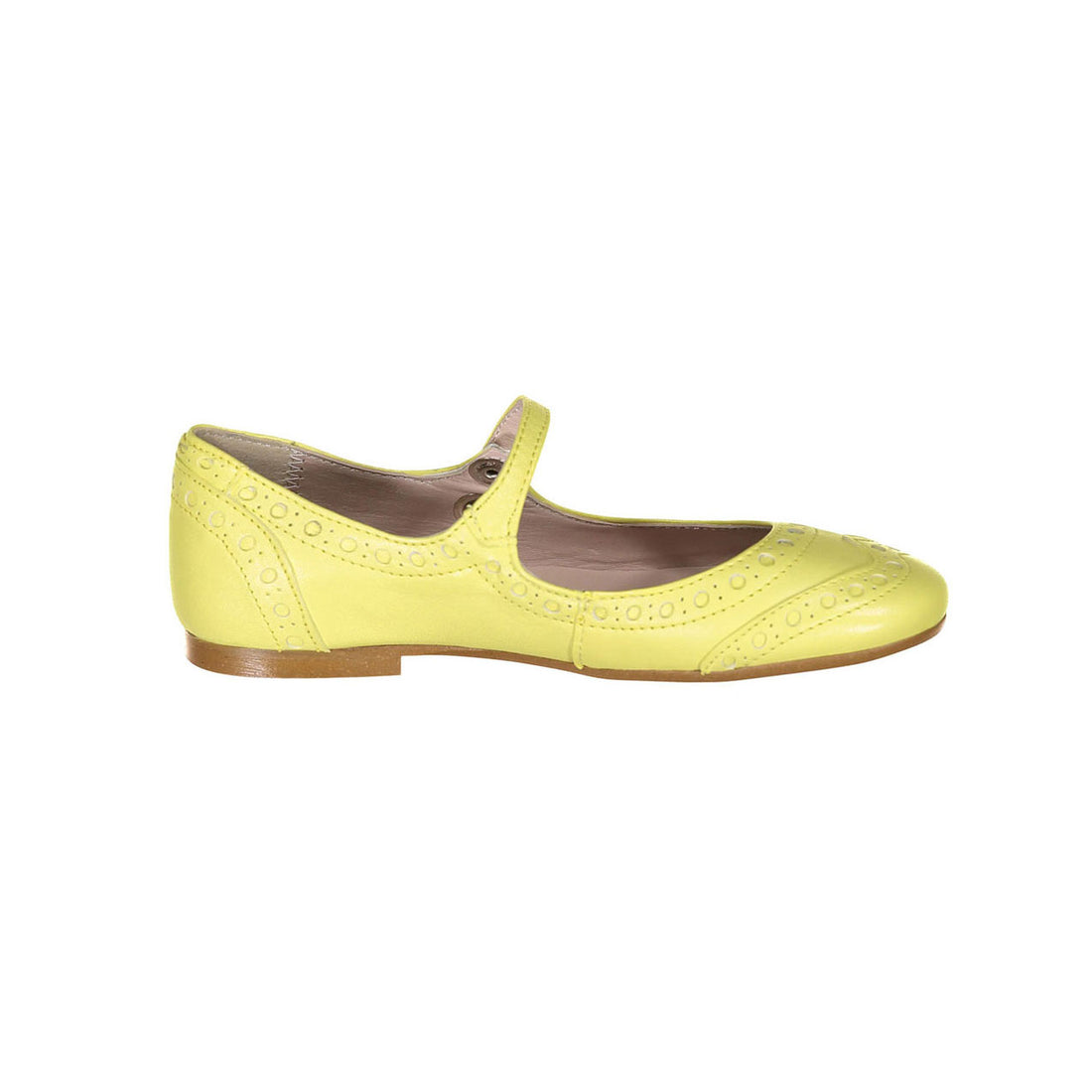 Papanatas Sunshine Leather Wingtip Mary Janes