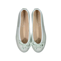 Papanatas Mint Green Soft Leather Ballet Flats