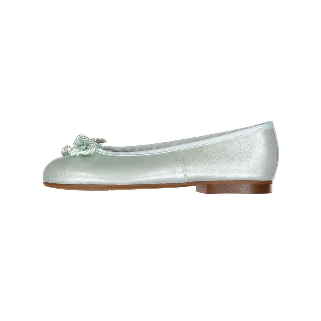 Papanatas Mint Green Soft Leather Ballet Flats
