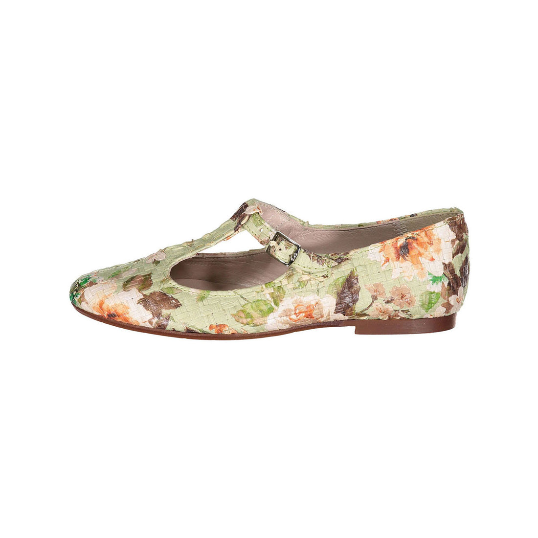 Papanatas Mint Floral T-straps