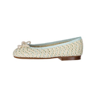 Papanatas Light Blue Stitched Ballet Flats
