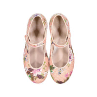 Papanatas Pink Floral Mary Janes