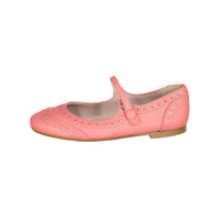 Papanatas Salmon Leather Wingtip Mary Janes