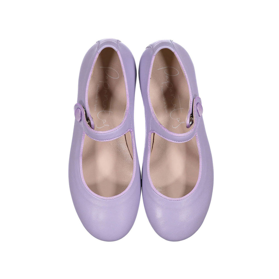 Papanatas Lavender Leather Mary Janes