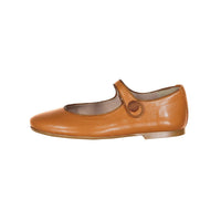 Papanatas Camel Leather Mary Janes