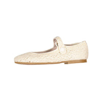Papanatas Ivory Stitched Mary Janes