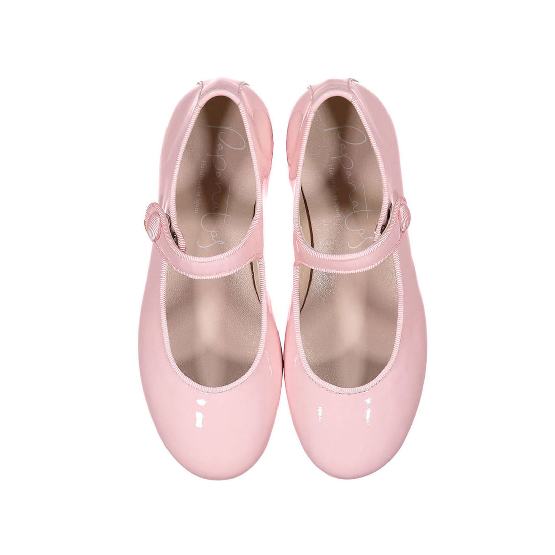 Papanatas Soft Pink Patent Leather Mary Janes