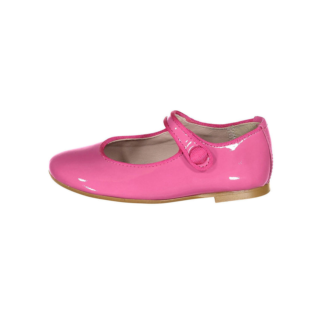 Papanatas Fuchsia Patent Leather Mary Janes
