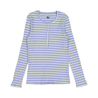 FYI Blue/Yellow Striped Henley Tee