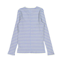 FYI Blue/Yellow Striped Henley Tee