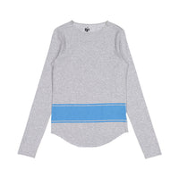 FYI Grey/Blue Thick Stripe Tee