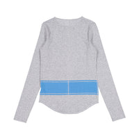 FYI Grey/Blue Thick Stripe Tee