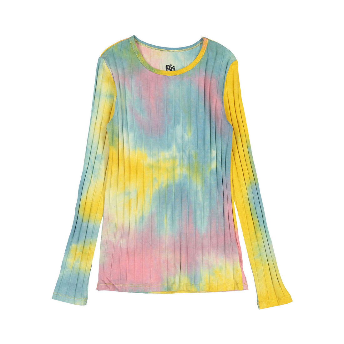FYI Multicolor Tie Dye Ribbed Tee