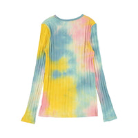 FYI Multicolor Tie Dye Ribbed Tee