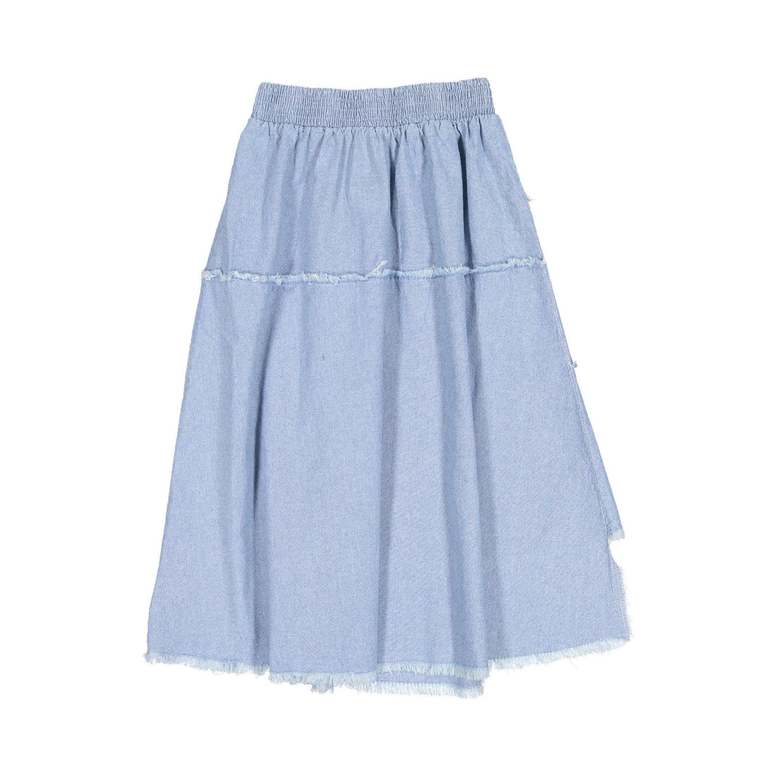 FYI Washed Out Denim Deconstructed Short Skirt