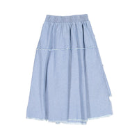 FYI Washed Out Denim Deconstructed Short Skirt