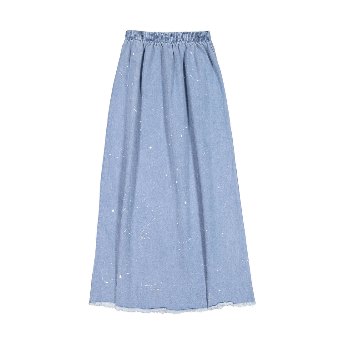 FYI Lighht Denim Splattered Long Skirt