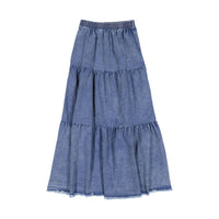 FYI Denim Tiered Long Skirt