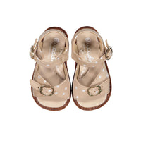 Papanatas Beige Star Buckle Sandal