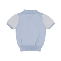 Aymara Sky Thin Stripe Knit Benita Polo