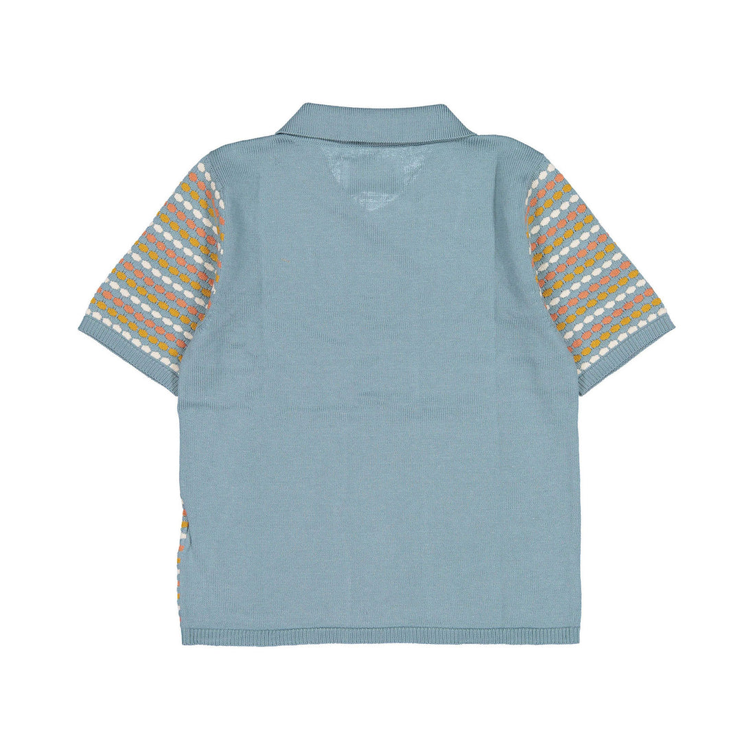 Aymara Petrol Woven Lucas Knit Polo