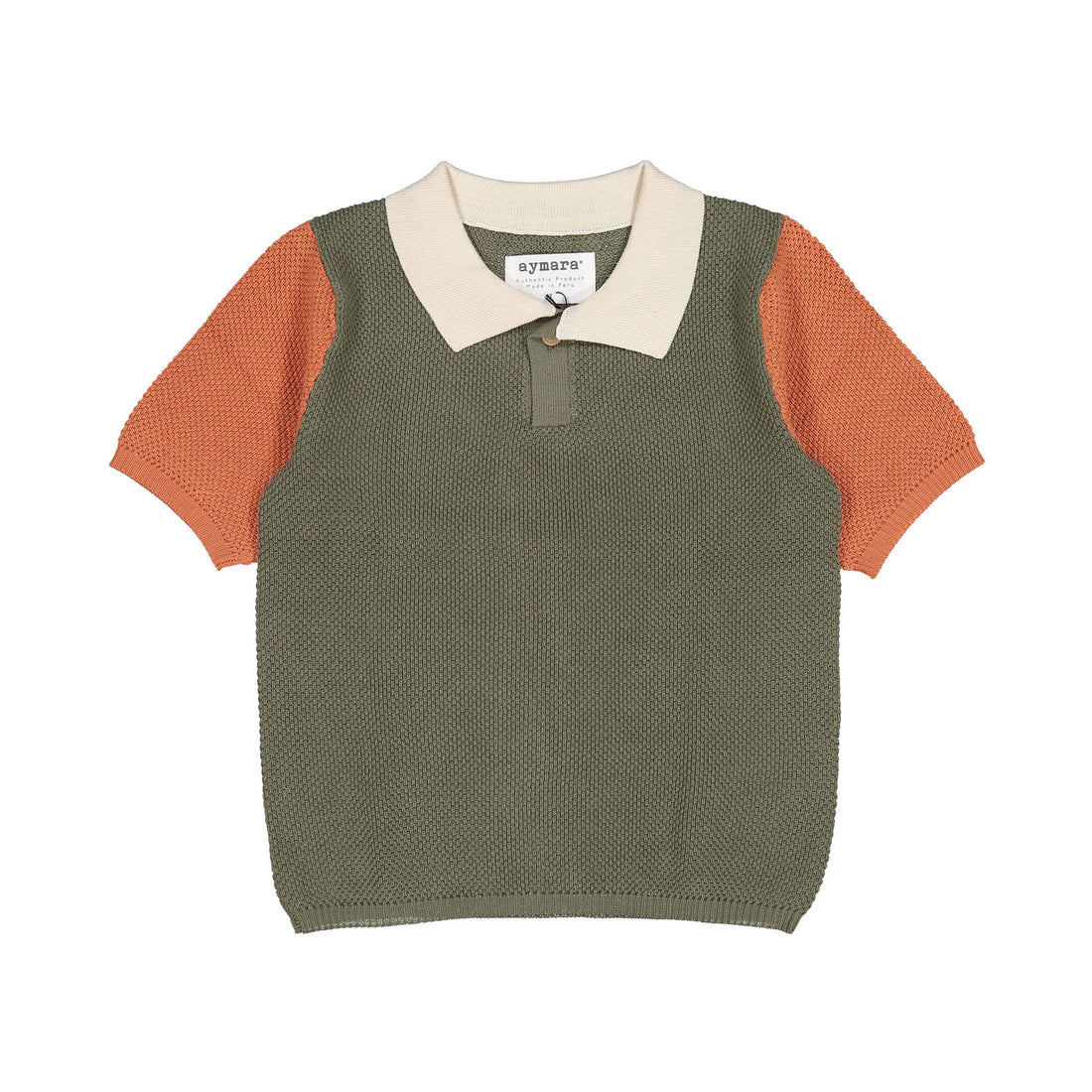 Aymara Olive Colorblock Enzo Knit Pullover