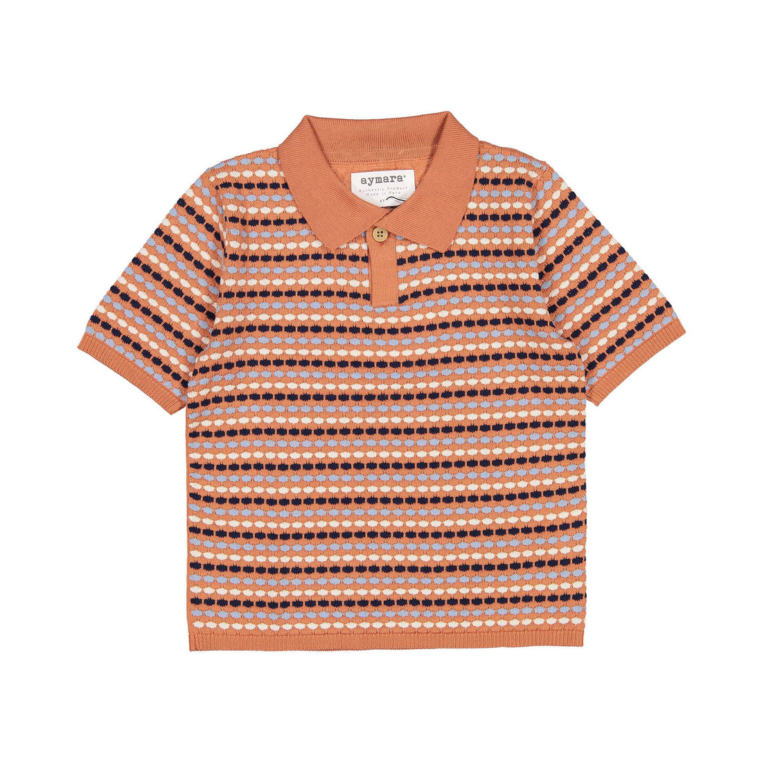 Aymara Copper Woven Lucas Knit Polo