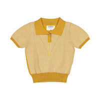 Aymara Honey Thin Stripe Knit Benita Polo