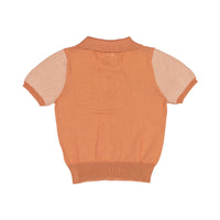 Aymara Copper Thin Stripe Knit Benita Polo
