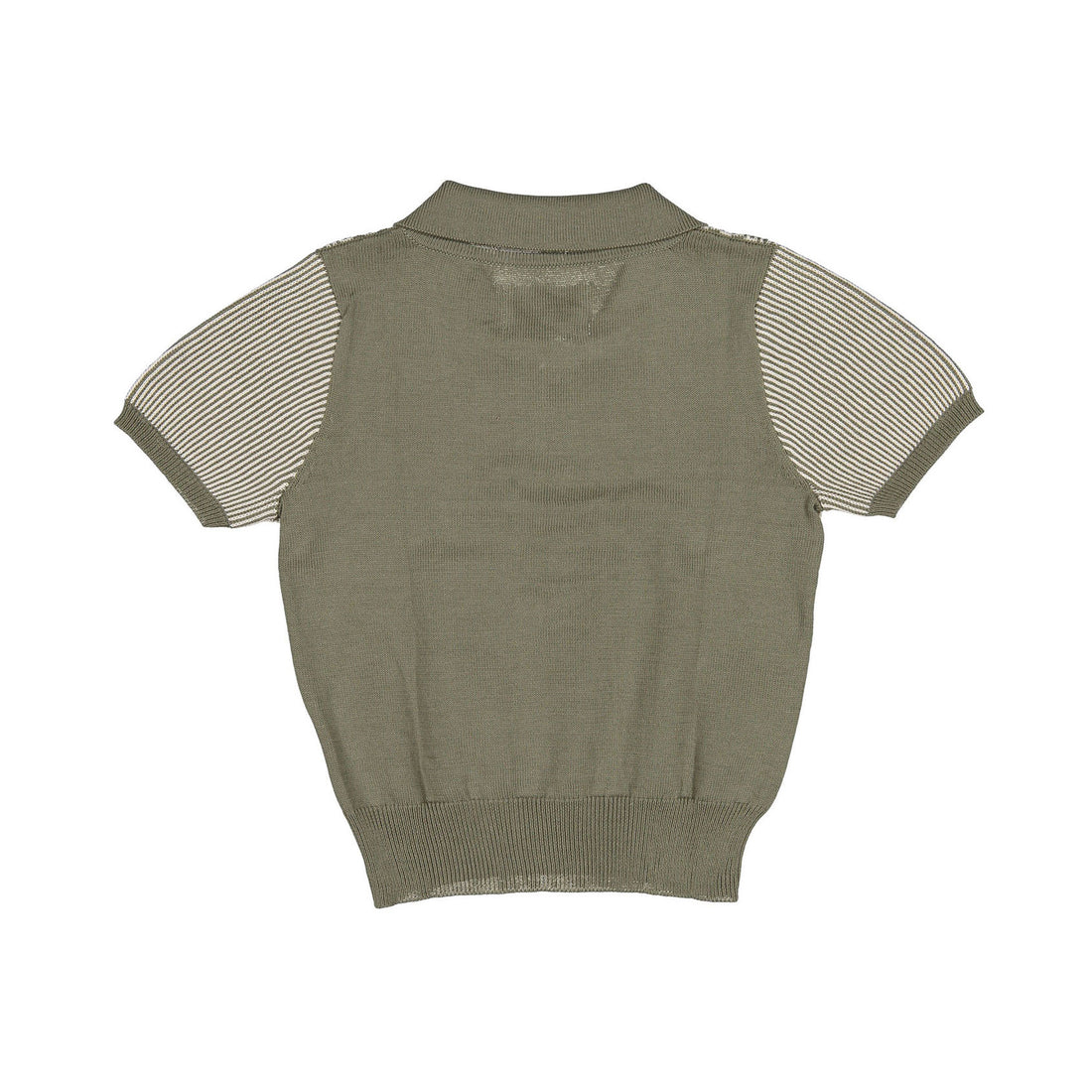 Aymara Olive Thin Stripe Knit Benita Polo