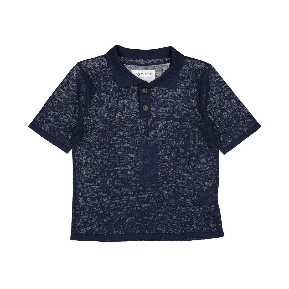Aymara Navy Baltazar Linen Polo