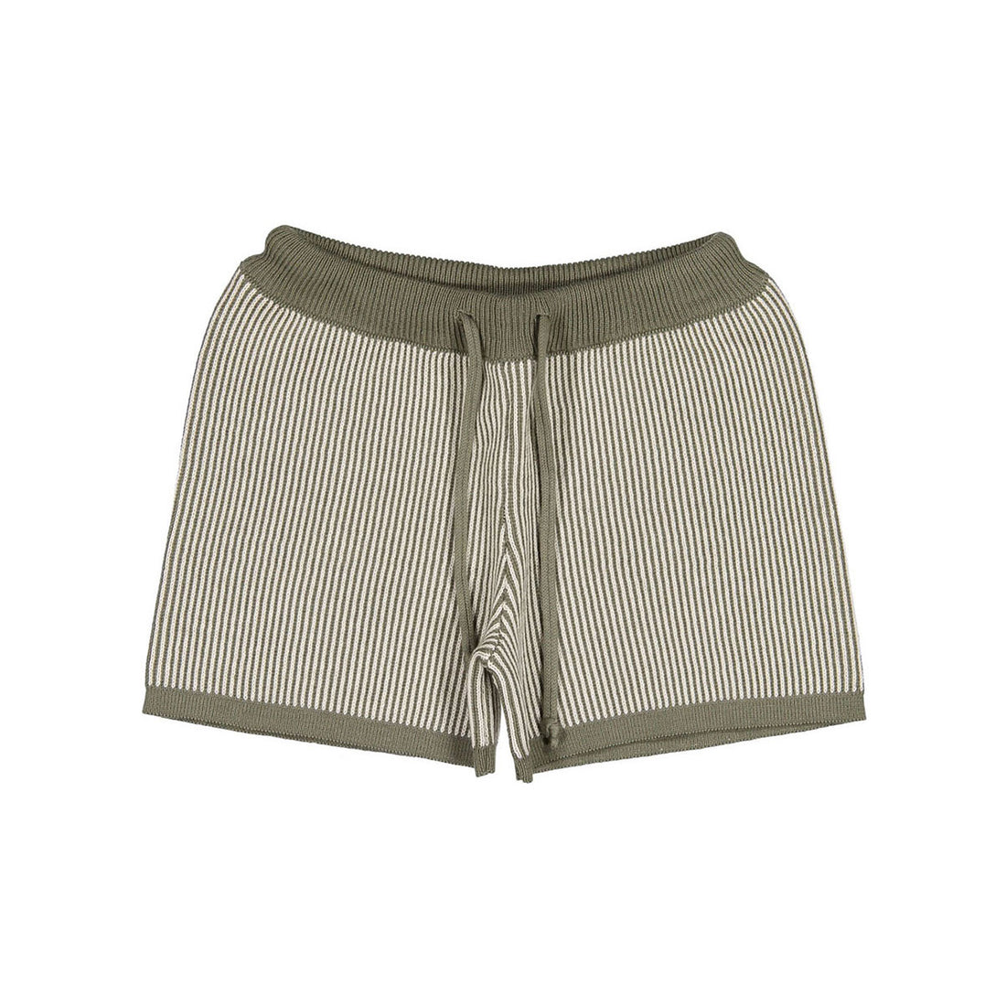 Aymara Olive Stripe Anita Knit Shorts