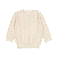 Aymara Ecru Diamond Openwork Anja Sweater