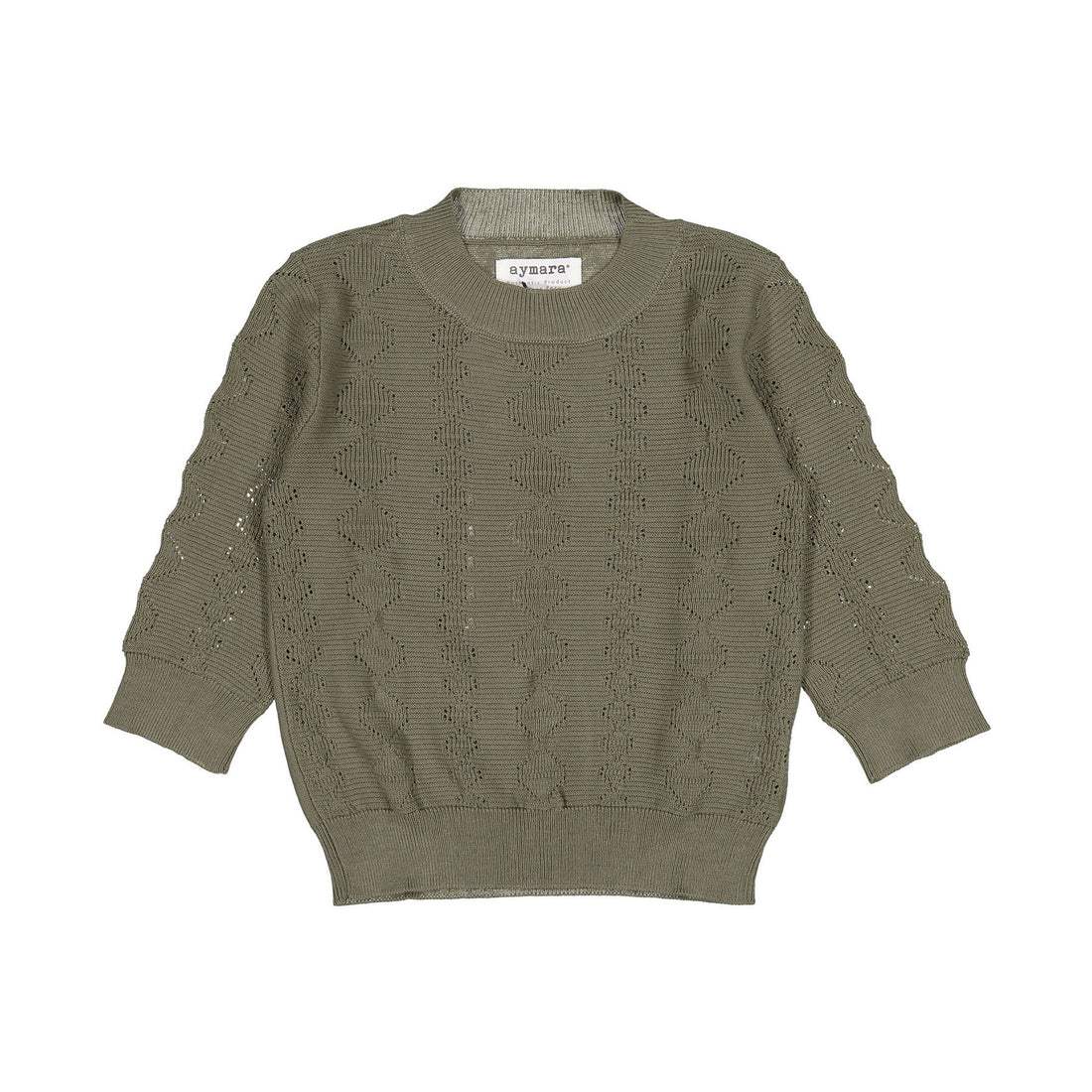 Aymara Olive Diamond Openwork Anja Sweater