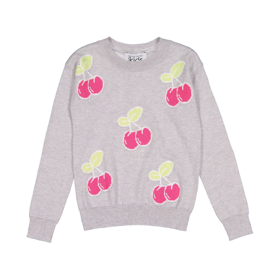 Autumn Cashmere Moonlit Crush Cherry Jacquard Drop Shoulder Crew