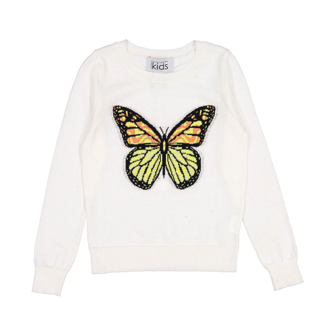 Autumn Cashmere Brights Butterfly Jacquard Crew