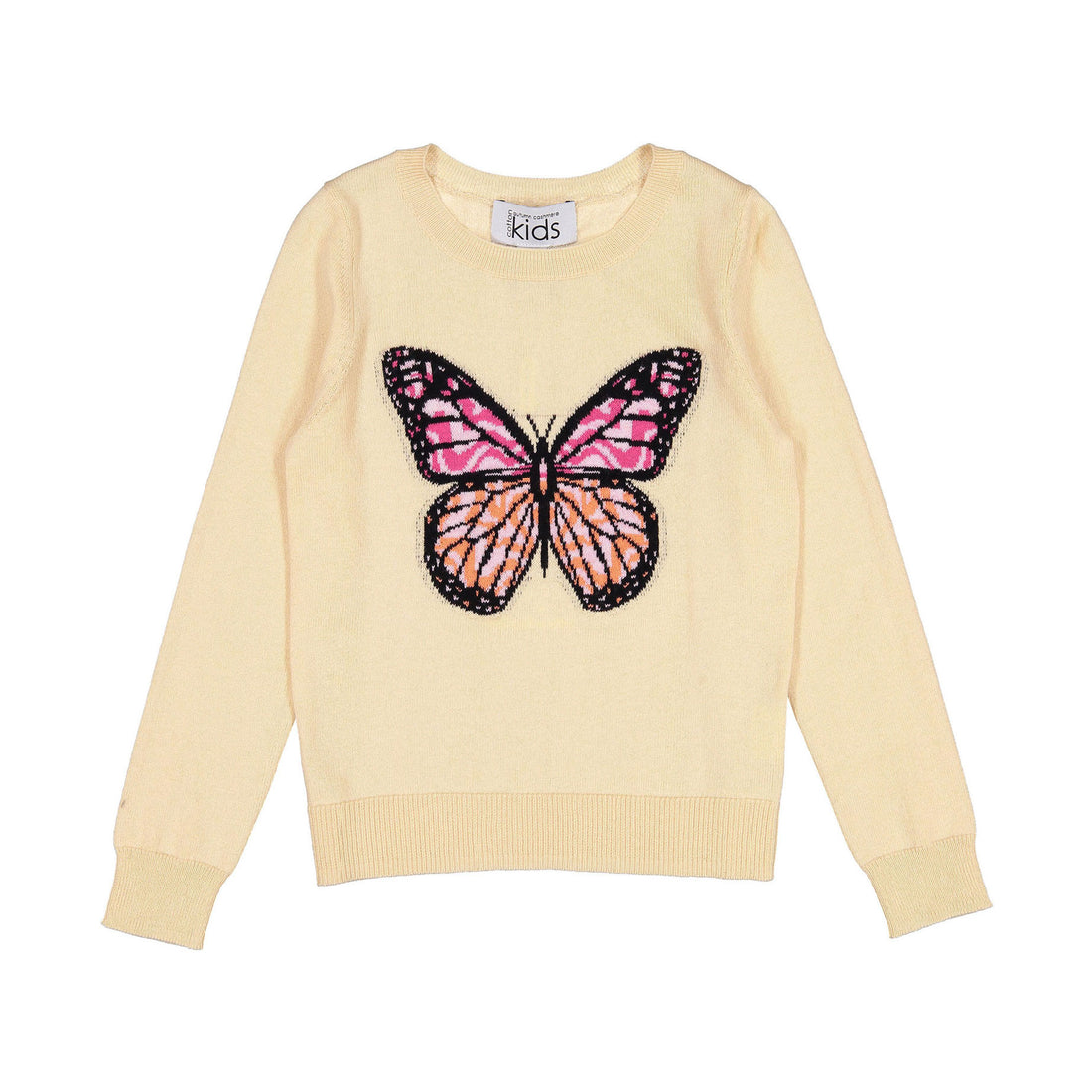 Autumn Cashmere Pink Butterfly Jacquard Crew