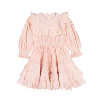 Petite Amalie Elbow Sleeve Lace Frills Dress