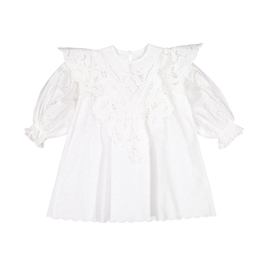 Petite Amalie Linen Lacework Dress
