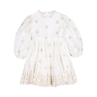 Petite Amalie Pink Rose Linen Long Sleeve Dress