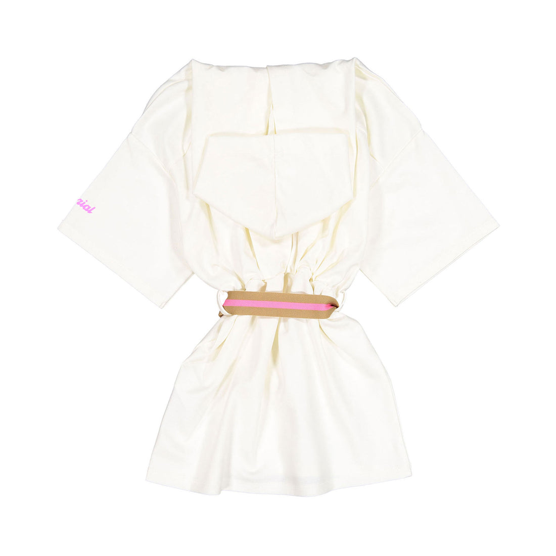 IMPERIAL White Waisted Hooded Dress