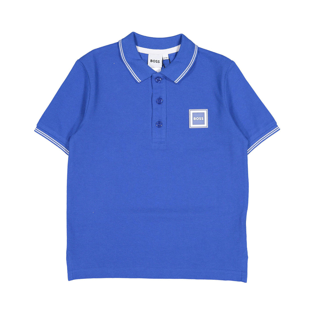 Hugo Boss Electric Blue Transparent Badge On Chest Polo