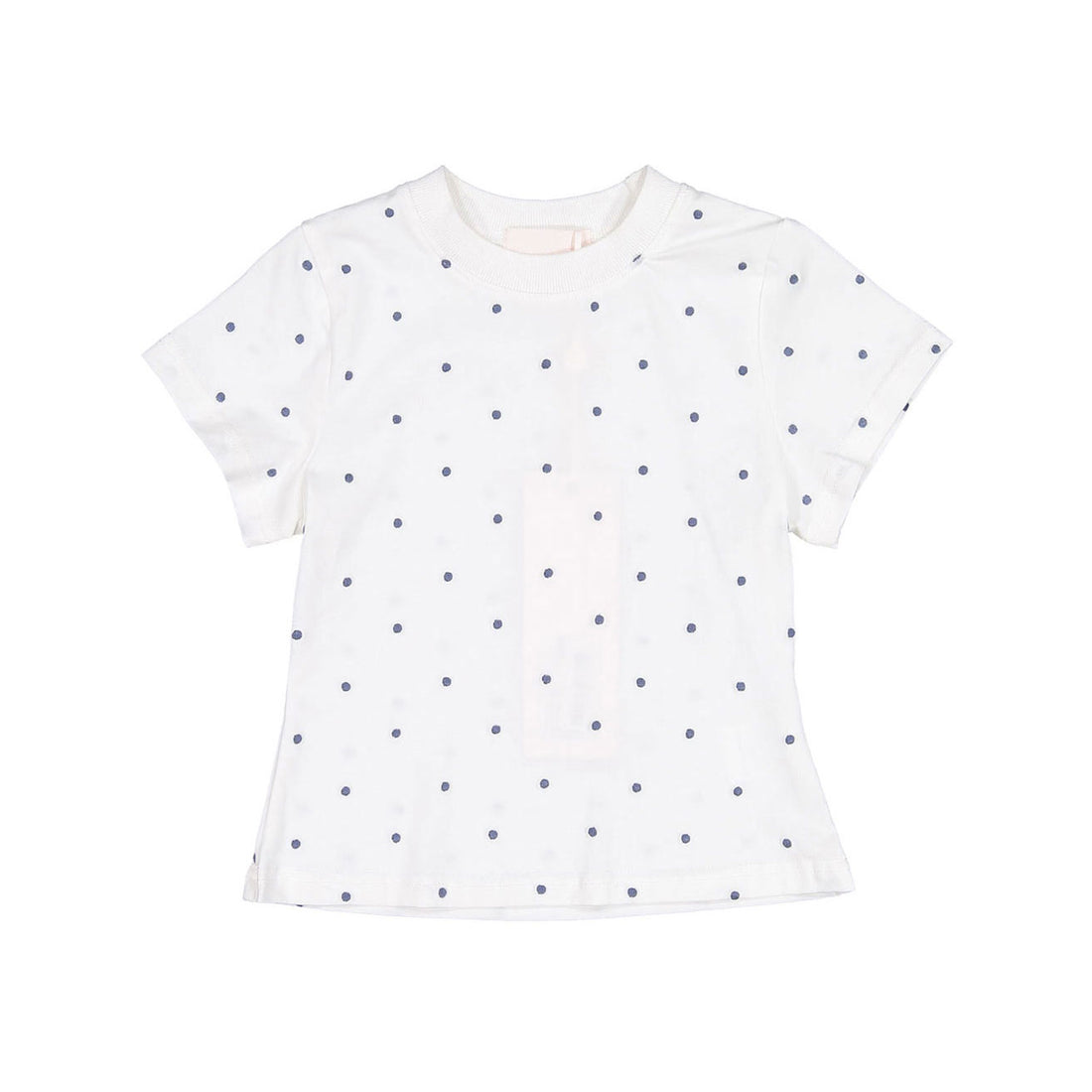 Steph Short Sleeve Blue Embroidered Dot T-shirt