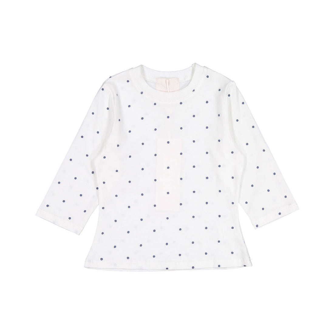 Steph 3/4 Sleeve Blue Embroidered Dot T-shirt