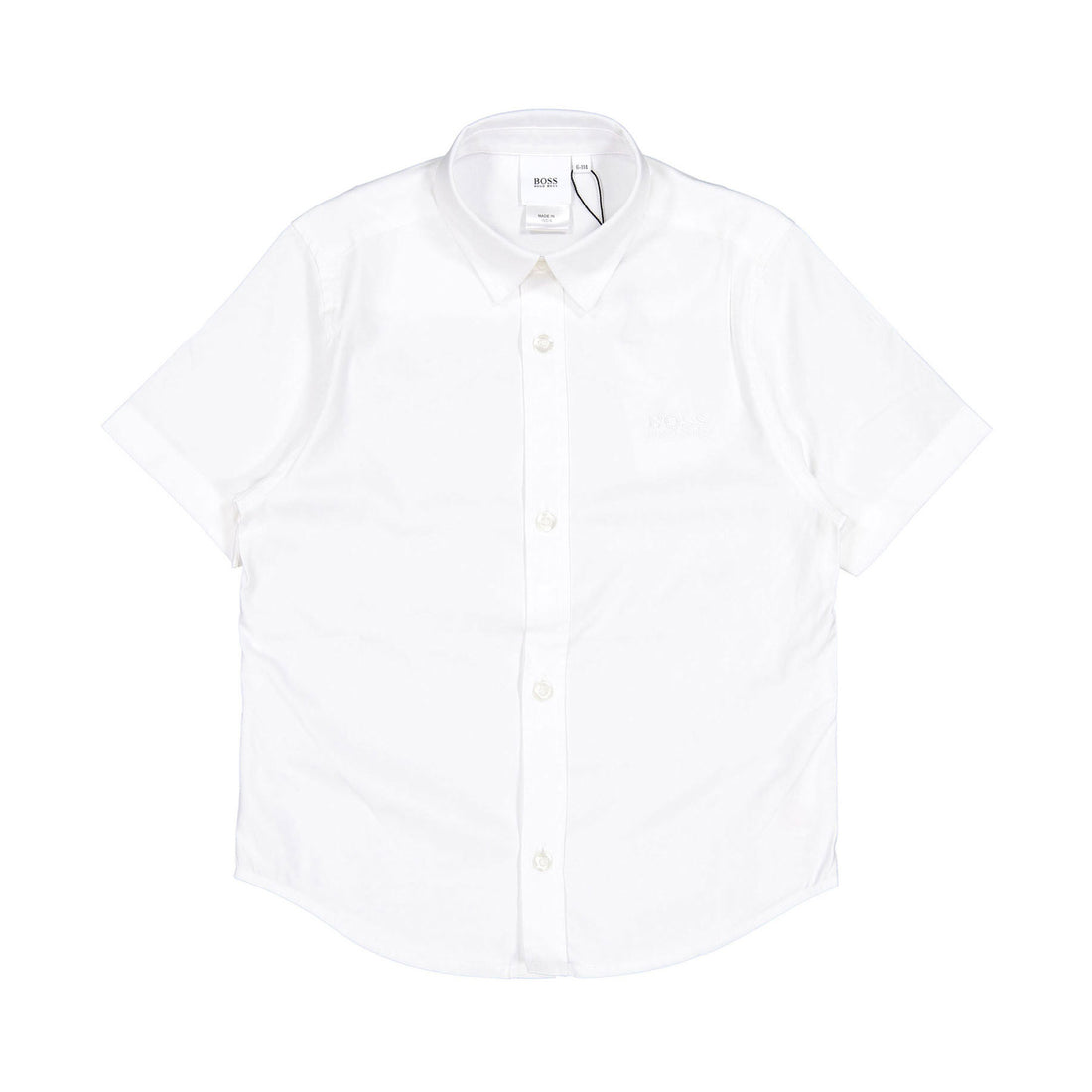 Hugo Boss White Oxford Short Sleeve Shirt