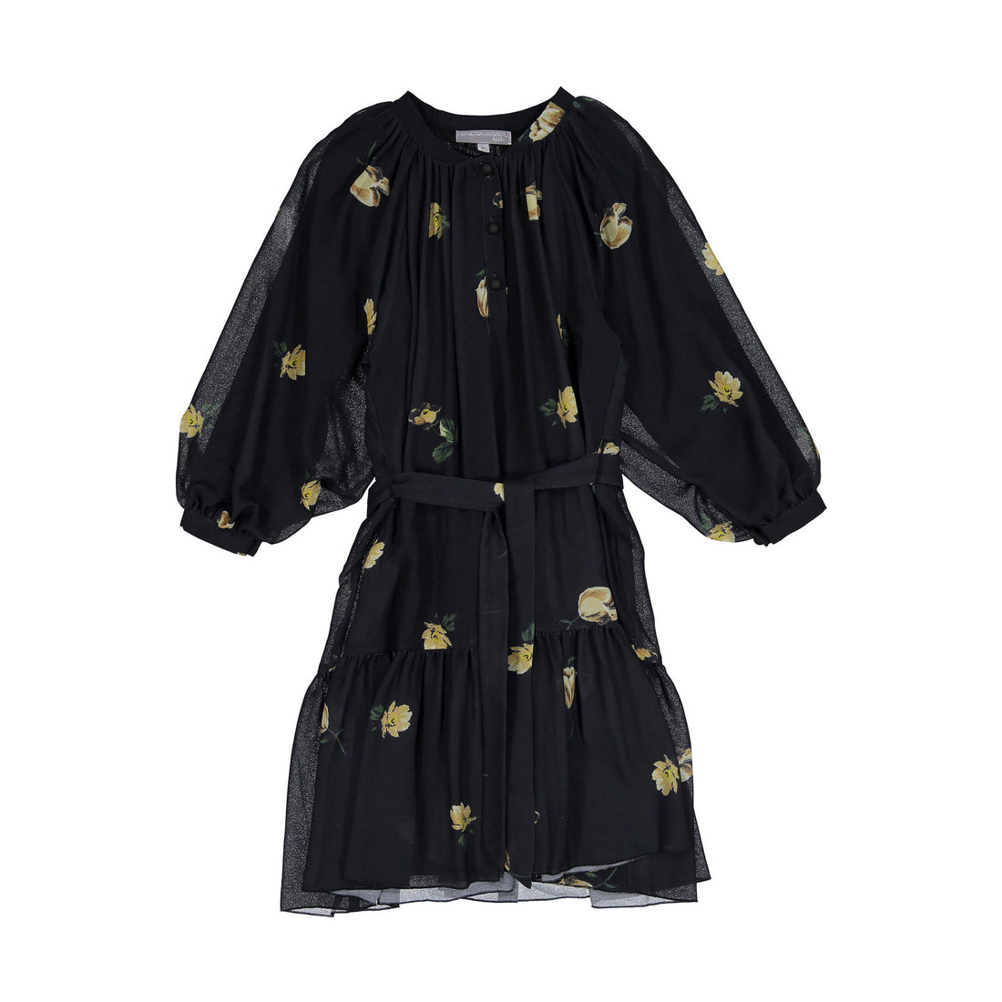 Venera Arapu Black Homey Roses Dress