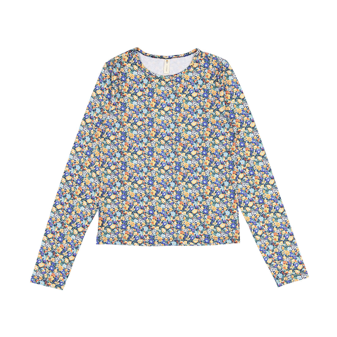 Ava and Lu Blue Floral Print Top